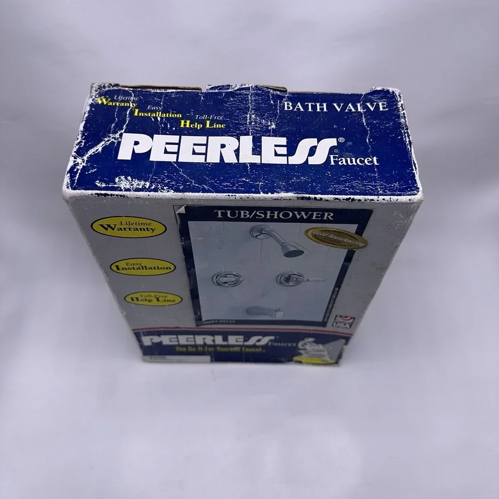 Peerless P9735 Two Handle Tub & Shower Faucet Combo Chrome New Old Stock Box